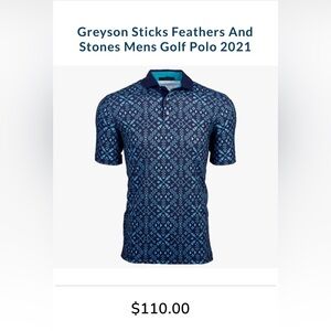 Greyson- Sticks‎ Feathers and Stones Golf polo- XL- Like new condition!!!